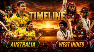 Read more about the article Australian Men’s Cricket Team Vs West Indies Cricket Team Timeline