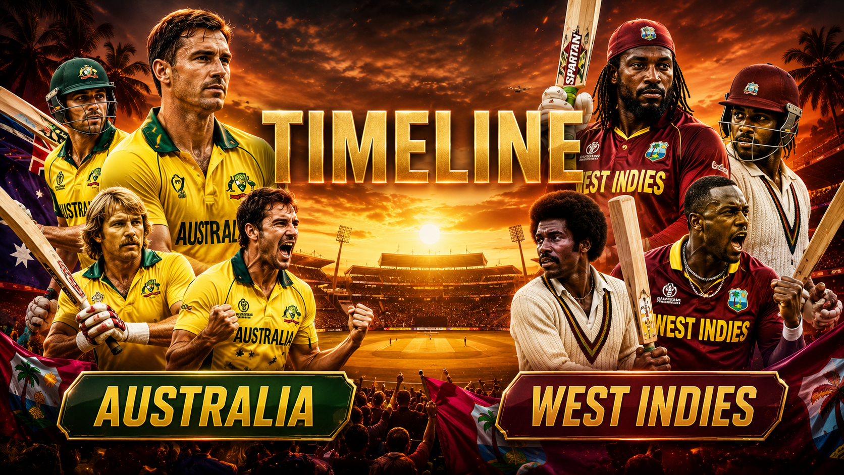 Read more about the article Australian Men’s Cricket Team Vs West Indies Cricket Team Timeline